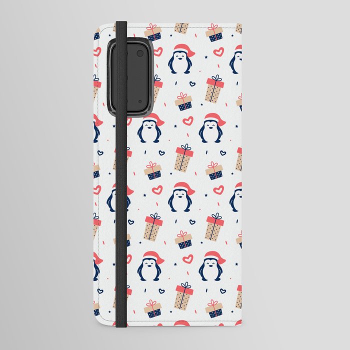 Christmas Pattern Gifts Penguin Cute Android Wallet Case