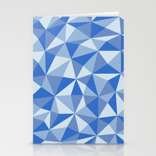 Blue Triangle Pattern Stationery Cards