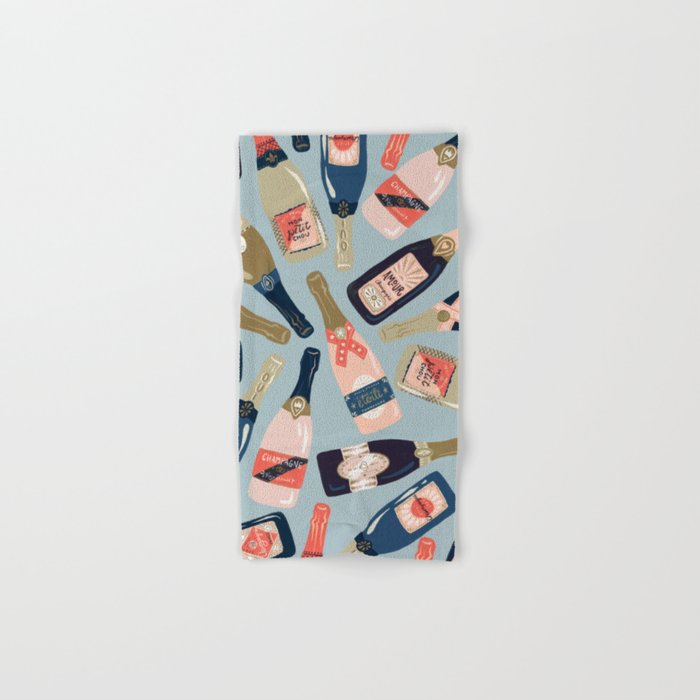 French Champagne Collection – Navy & Coral Hand & Bath Towel