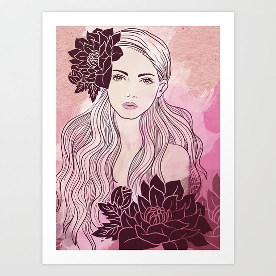 Tropical Girl Art Print