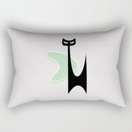 Mid Century Atomic Boomerang Cat Rectangular Pillow