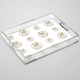 ForteFemme logo repeating grid Acrylic Tray