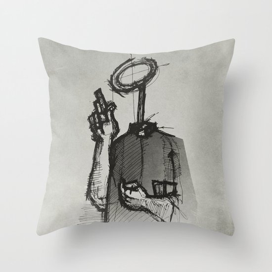 Trust With No Head And Half Finger! Throw Pillow