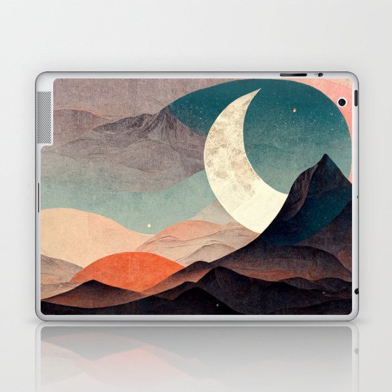 Mountain Over Desert Mountains Abstract Laptop & iPad Skin