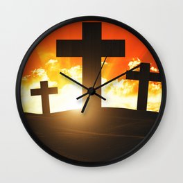 Good friday easter ressurection Wall Clock