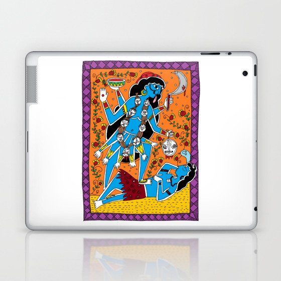Madhubani Painting / Painting of Kaali/ Madhubani Hub /Original painting of Amrita Gupta Laptop & iPad Skin
