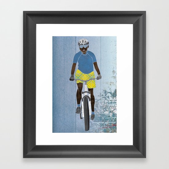 Bicycle girl 1 Framed Art Print