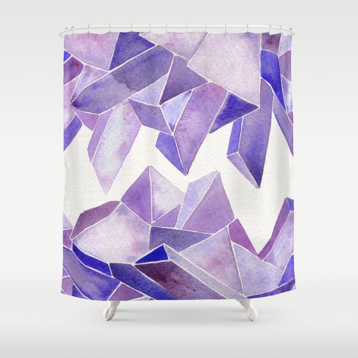 Amethyst Watercolor Shower Curtain