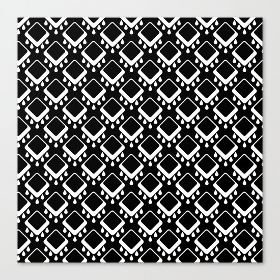Abstract colorful geometric pattern . Black white . Canvas Print