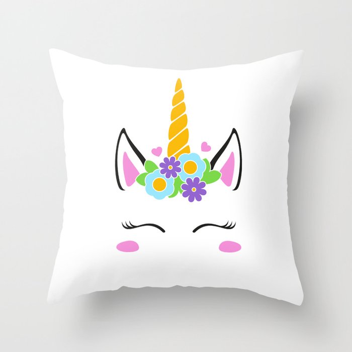 Unicorn face unicorn head flower unicorn eyelashes girl