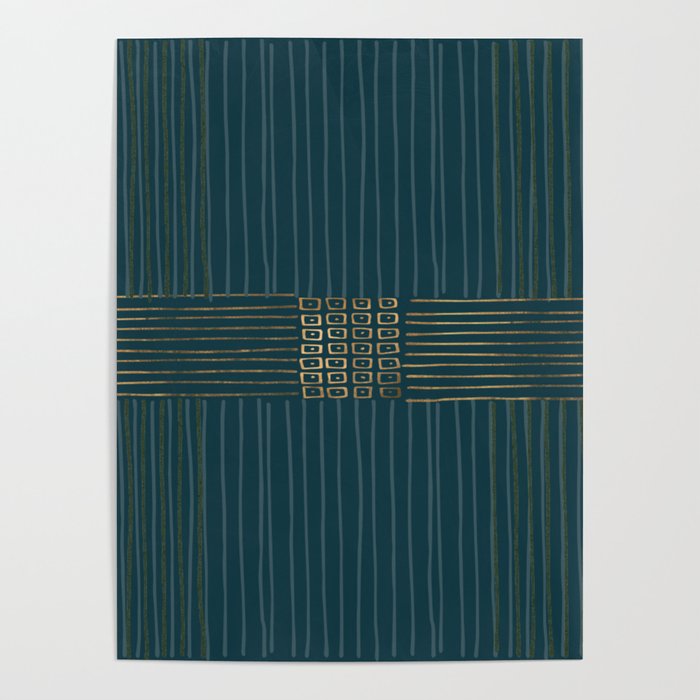 Contemporary Art | Golden Peacock Poster
