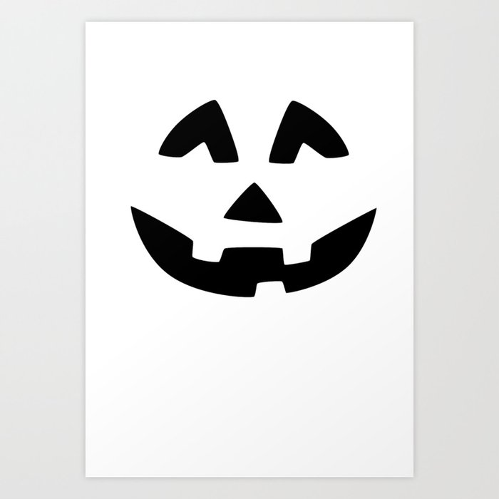 Cute Jack O Lantern Face Art Print By Astralwisp Society6 Cute Jack O Lantern Face Art Print