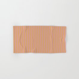 [ Thumbnail: Plum & Goldenrod Colored Stripes/Lines Pattern Hand & Bath Towel ]