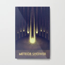 Sol System - Meteor Shower Metal Print