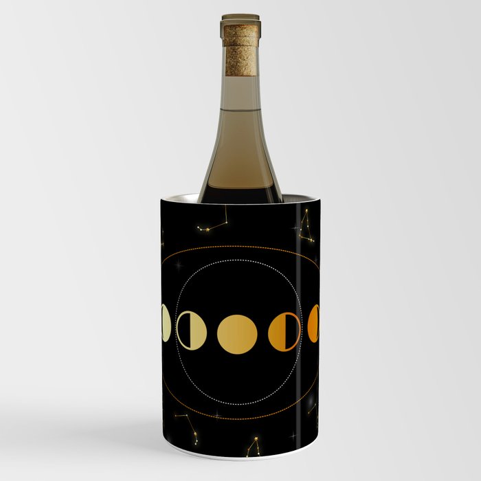 Astrology Constellations and Golden Moon phases Wine Chiller