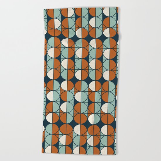 Retro pattern Beach Towel