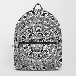 Black Pug Yoga Medallion Backpack