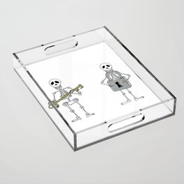 Skeleton Lock and Key Acrylic Tray