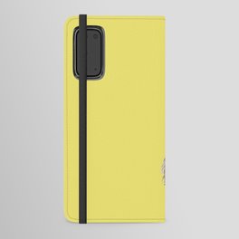 Happy Goldendoodle on Yellow Background Android Wallet Case