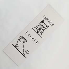 Inhale Exhale Frenchie Yoga Mat