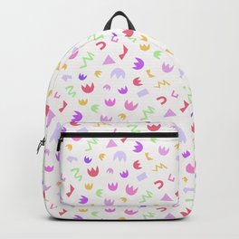 Abstract Geometric Shapes and Tulips - Brights Backpack