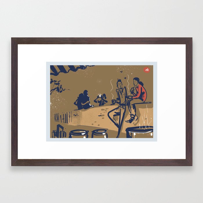 Tapri Indian Tea Stall Framed Art Print By Raghu Society6