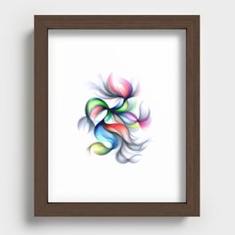 Multichromatic Movement Abstract Art Recessed Framed Print