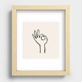 OK hand Recessed Framed Print