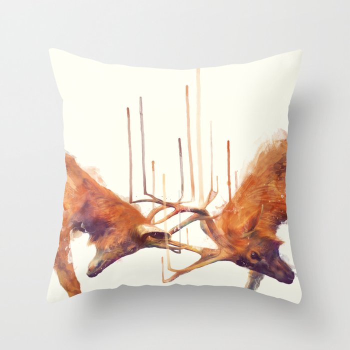 Stags // Strong Throw Pillow