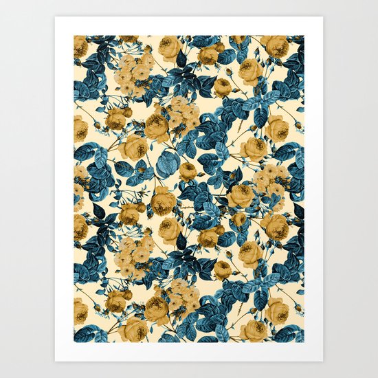 80's summer garden Art Print