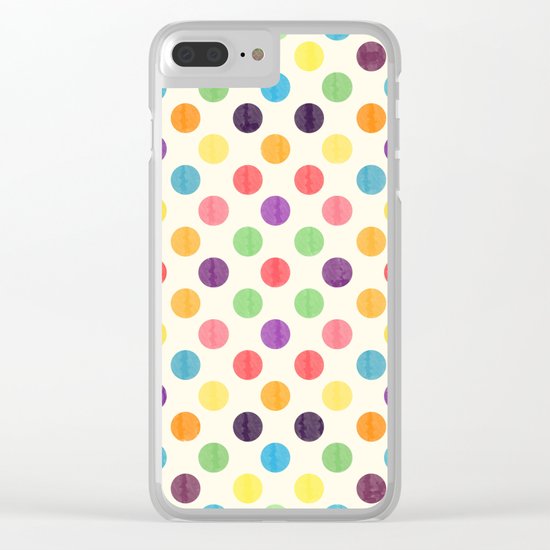 Lovely Dots Pattern II Clear iPhone Case
