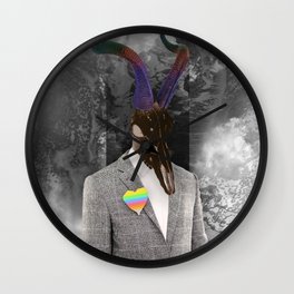 Act More Stupidly Wall Clock | Statue, Jesusisking, Digital, Vibrant, Hiphop, Photoshop, Skull, Illustration, Graphic, Graphicdesign 