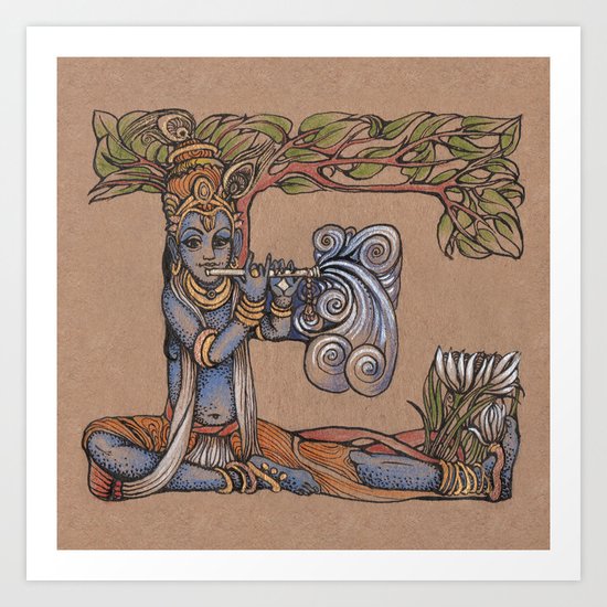 Krishna E Art Print
