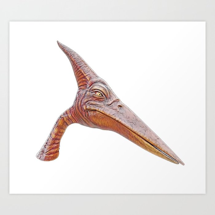 Pterodactyl Prehistoric Face Gtitted Mouth Thoughtfully Obnoxious Watch Art  Print