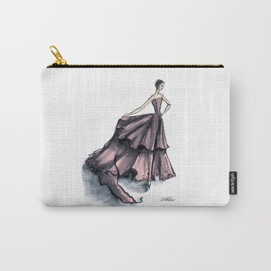 Audrey Hepburn in Pink dress vintage fashion Carry-All Pouch