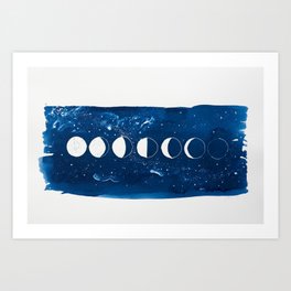 Moon Phases Art Print