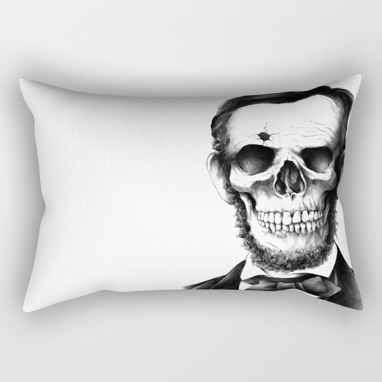 Lincoln Skull Rectangular Pillow