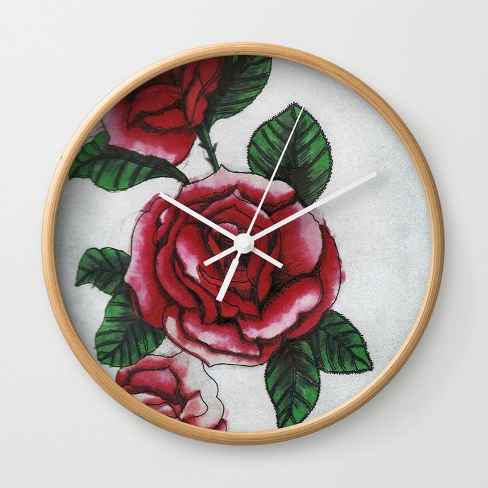 New roses Wall Clock