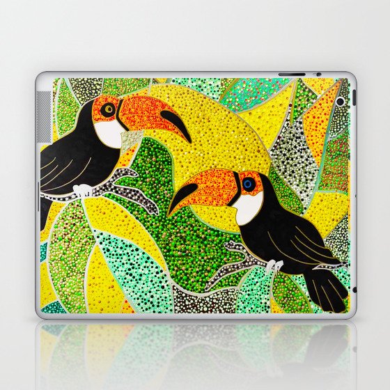 Tropical dot parrots Laptop & iPad Skin