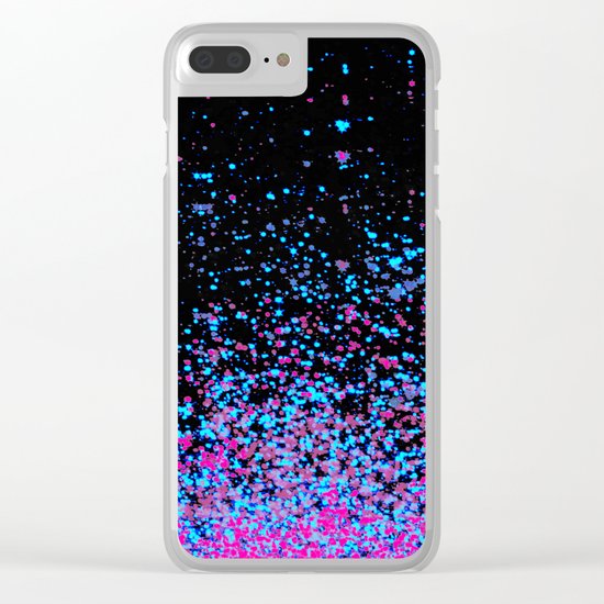 infinity in blue and purple Clear iPhone Case