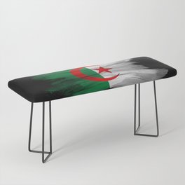 Algeria flag brush stroke, national flag Bench