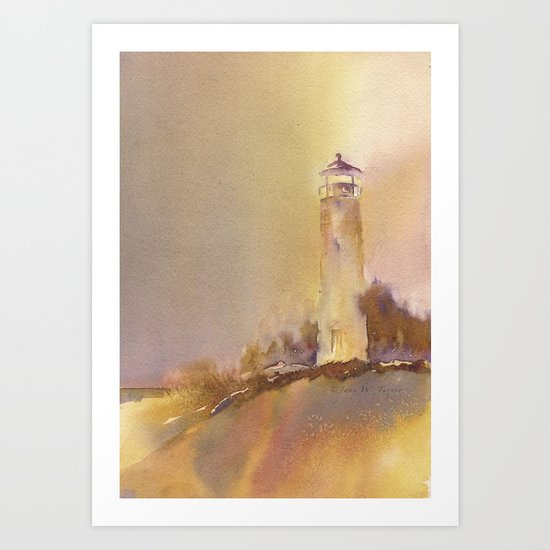 A golden, Crisp Point Art Print