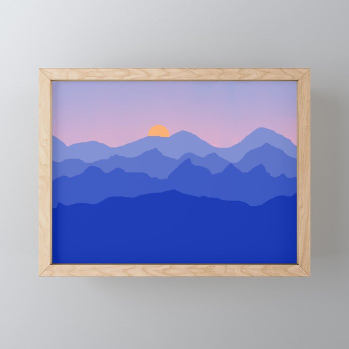 Blue Hills Framed Mini Art Print