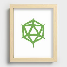 Chaotic Green D20 Recessed Framed Print