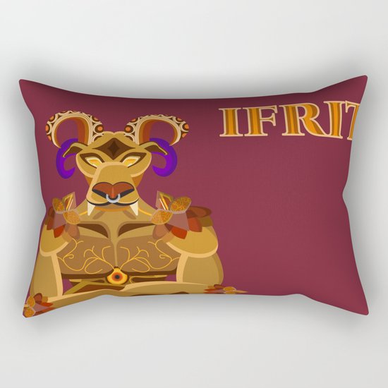 Ifrit half body vector fanart Rectangular Pillow