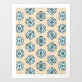 Kekoa green botanical circle pattern Art Print | Botanical, Pattern, Graphicdesign, Digital, Circle, Green 