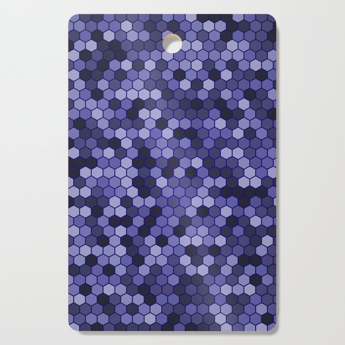 Purple & Black Color Hexagon Honeycomb Design Cutting Board