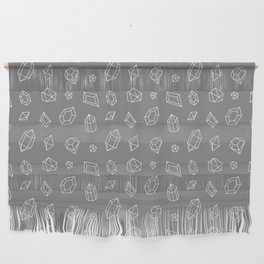 Grey and White Gems Pattern Wall Hanging