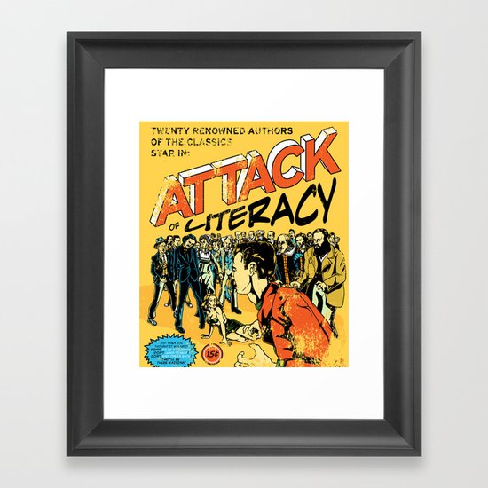 Attack of Literacy Framed Art Print
