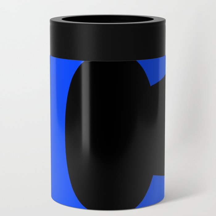 Letter C (Blue & Black) Can Cooler